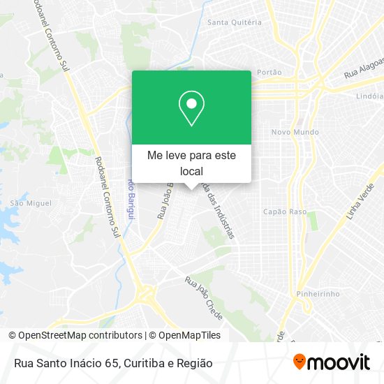 Rua Santo Inácio 65 mapa