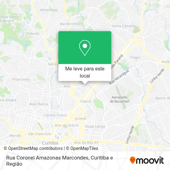 Rua Coronel Amazonas Marcondes mapa