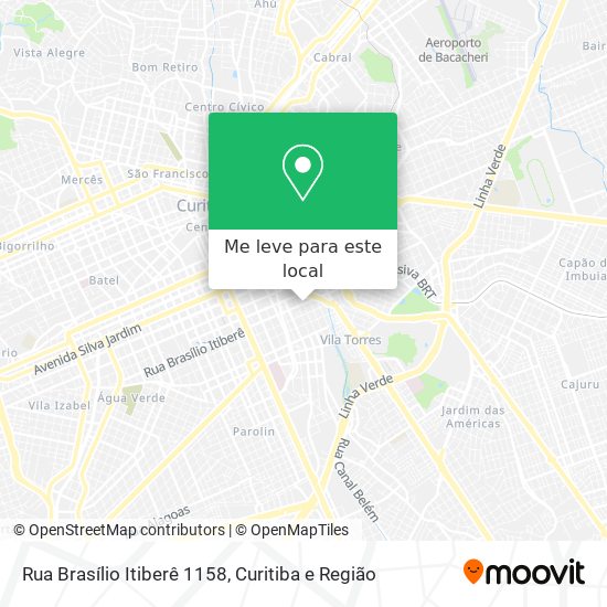 Rua Brasílio Itiberê 1158 mapa