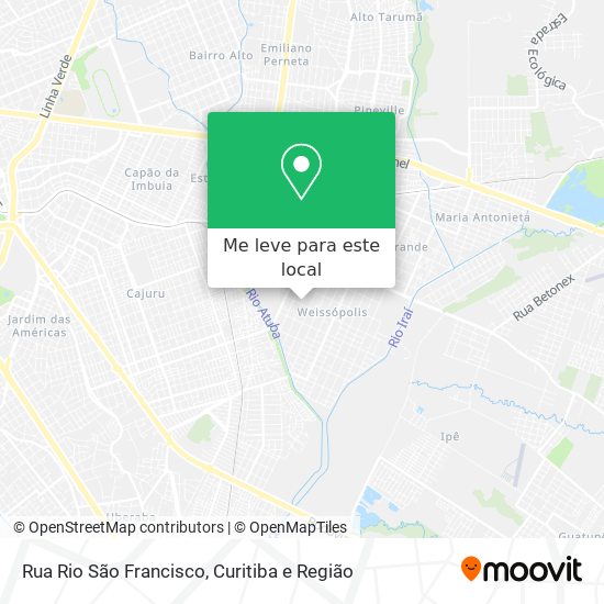 Rua Rio São Francisco mapa
