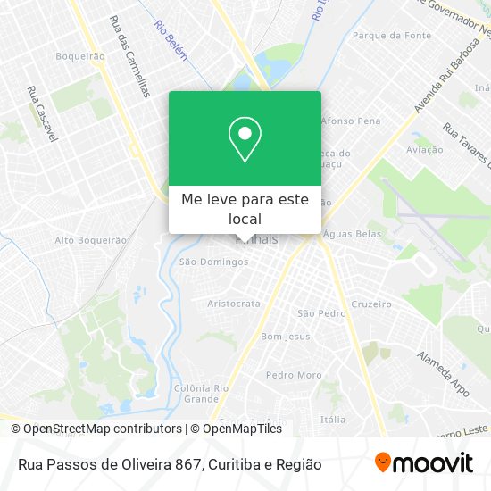 Rua Passos de Oliveira 867 mapa