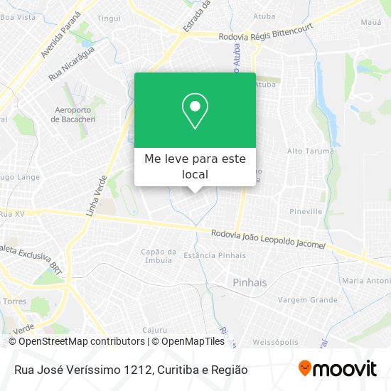 Rua José Veríssimo 1212 mapa