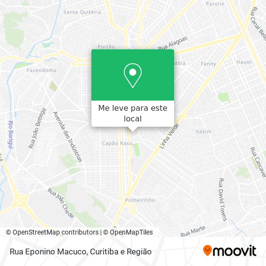 Rua Eponino Macuco mapa