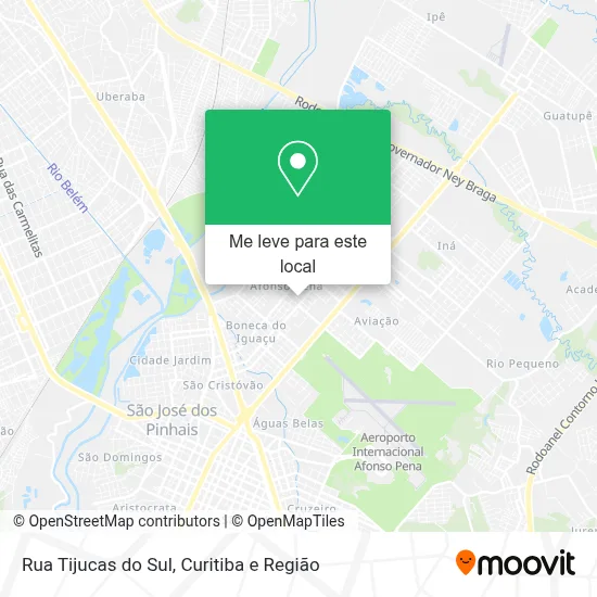 Rua Tijucas do Sul mapa