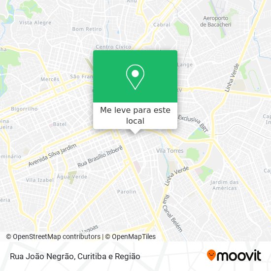 Rua João Negrão mapa