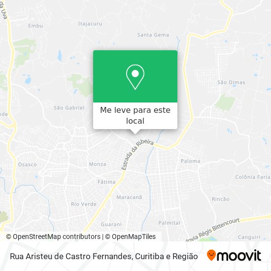 Rua Aristeu de Castro Fernandes mapa