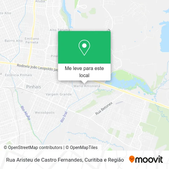 Rua Aristeu de Castro Fernandes mapa