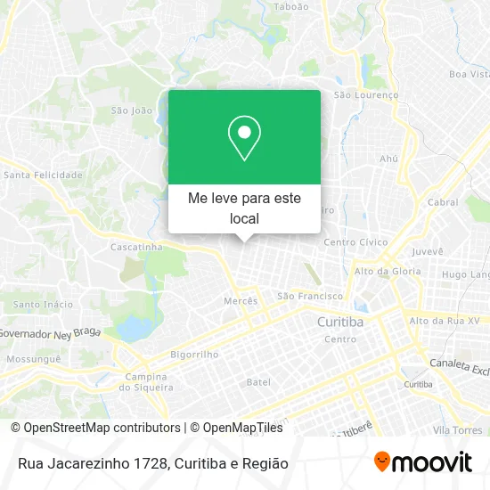Rua Jacarezinho 1728 mapa