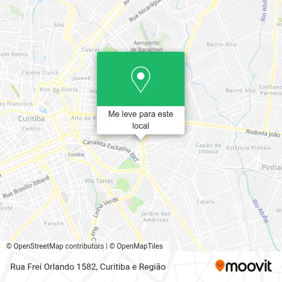Rua Frei Orlando 1582 mapa