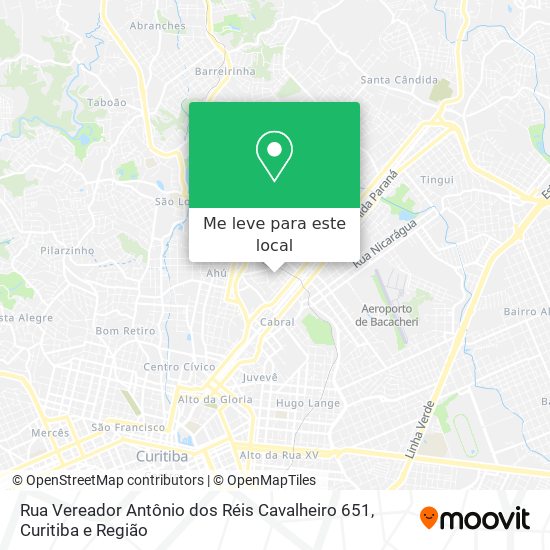 Rua Vereador Antônio dos Réis Cavalheiro 651 mapa