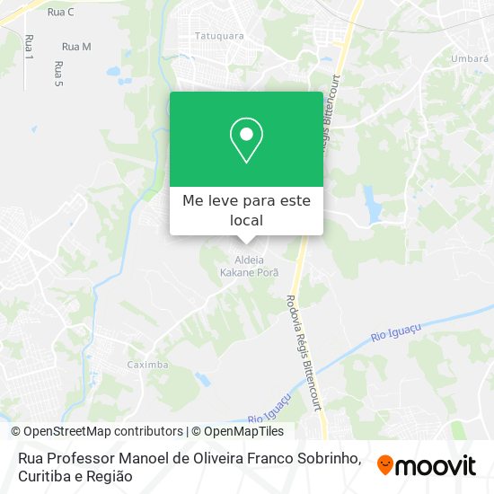 Rua Professor Manoel de Oliveira Franco Sobrinho mapa