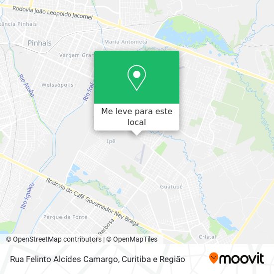 Rua Felinto Alcídes Camargo mapa