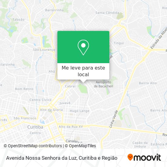 Avenida Nossa Senhora da Luz mapa