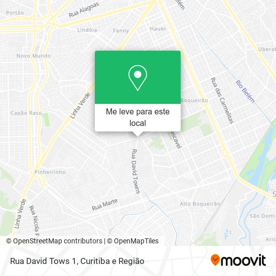 Rua David Tows 1 mapa