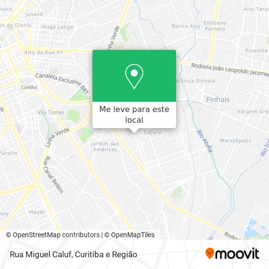 Rua Miguel Caluf mapa