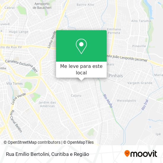 Rua Emílio Bertolini mapa