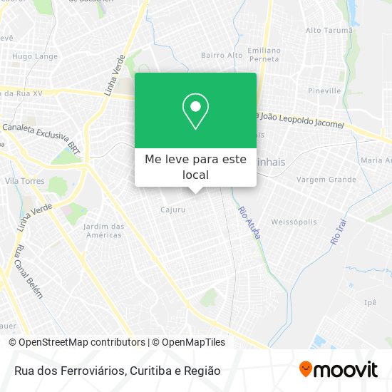 Rua dos Ferroviários mapa