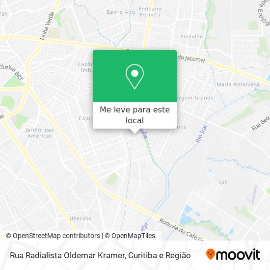 Rua Radialista Oldemar Kramer mapa