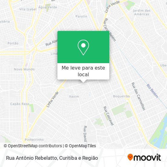 Rua Antônio Rebelatto mapa