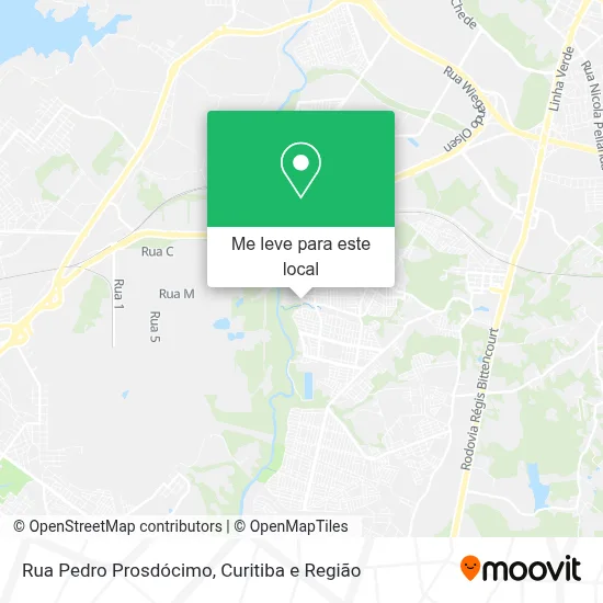 Rua Pedro Prosdócimo mapa