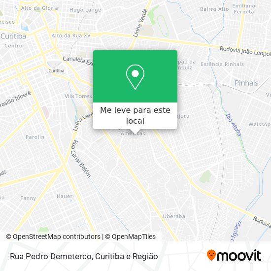 Rua Pedro Demeterco mapa