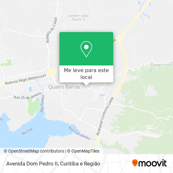 Avenida Dom Pedro II mapa