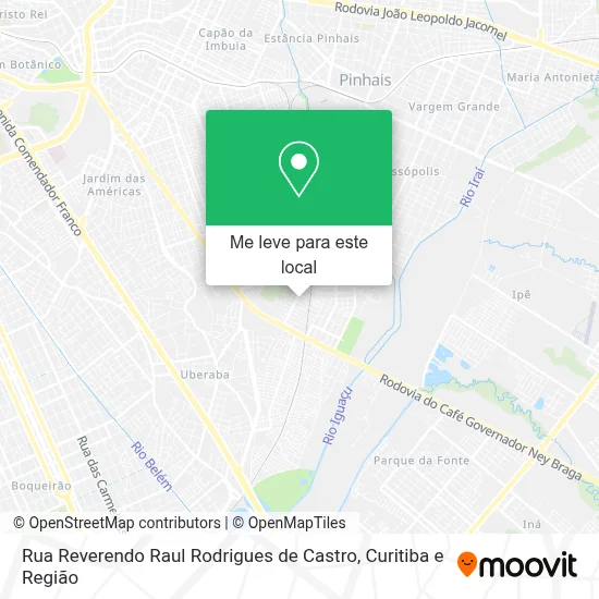 Rua Reverendo Raul Rodrigues de Castro mapa