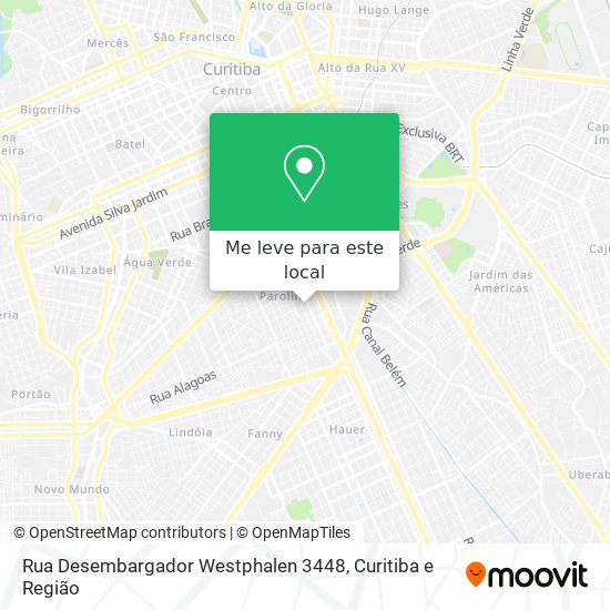 Rua Desembargador Westphalen 3448 mapa