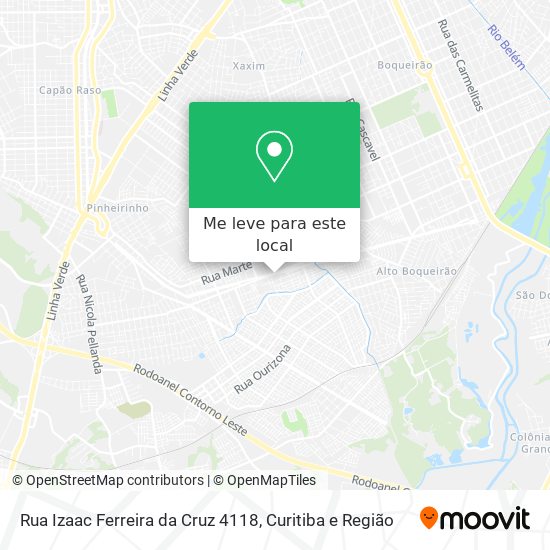 Rua Izaac Ferreira da Cruz 4118 mapa