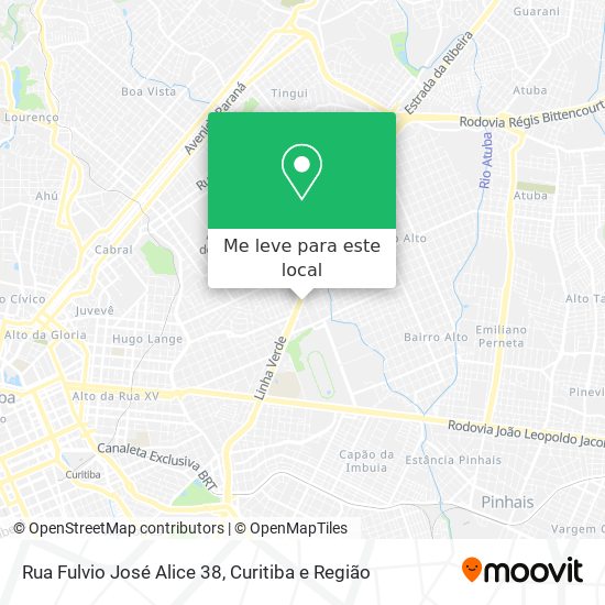 Rua Fulvio José Alice 38 mapa