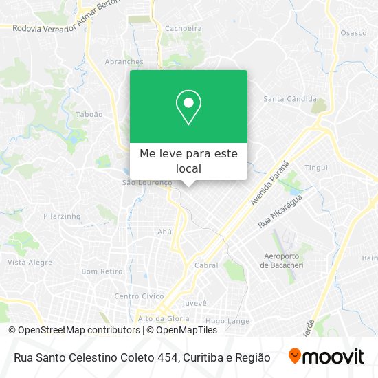 Rua Santo Celestino Coleto 454 mapa