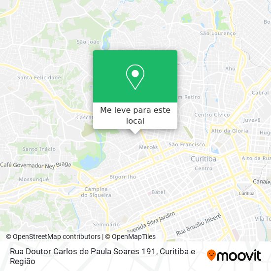 Rua Doutor Carlos de Paula Soares 191 mapa