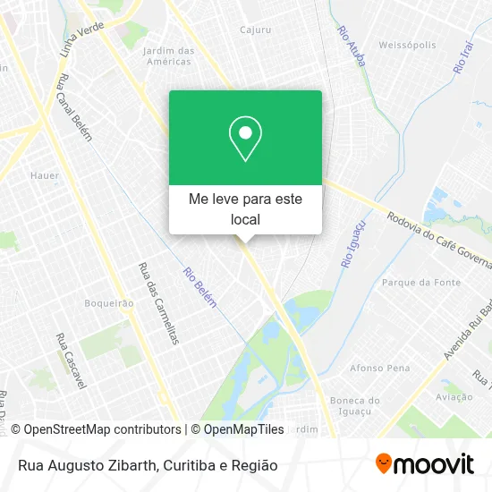 Rua Augusto Zibarth mapa
