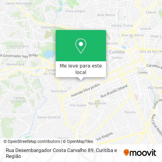 Rua Desembargador Costa Carvalho 89 mapa