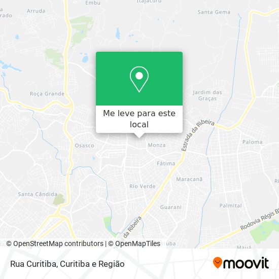 Rua Curitiba mapa