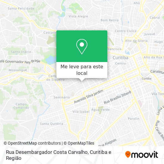 Rua Desembargador Costa Carvalho mapa