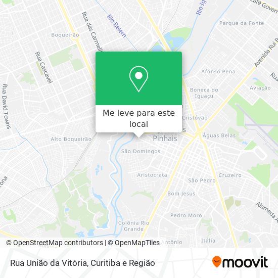 Rua União da Vitória mapa