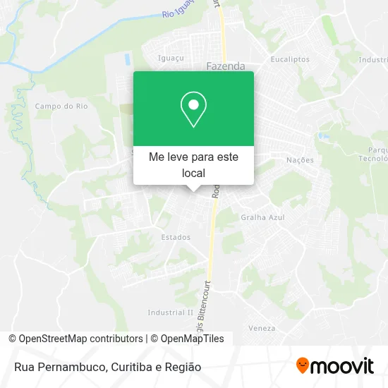 Rua Pernambuco mapa