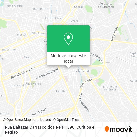 Rua Baltazar Carrasco dos Reis 1090 mapa