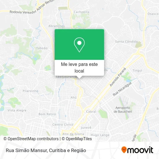 Rua Simão Mansur mapa