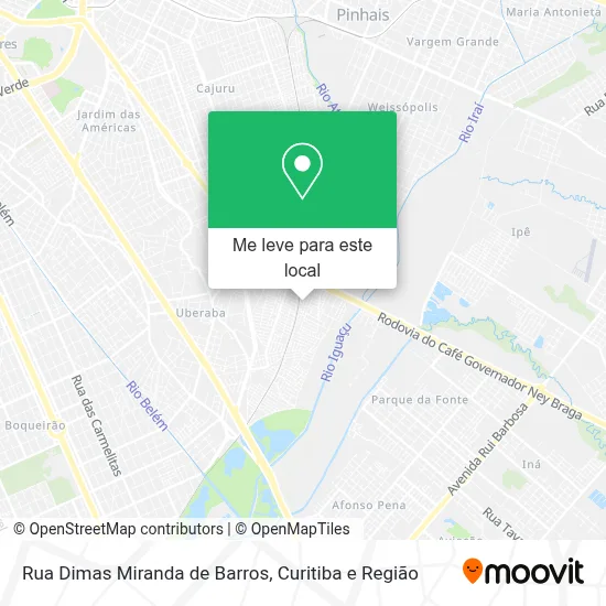 Rua Dimas Miranda de Barros mapa