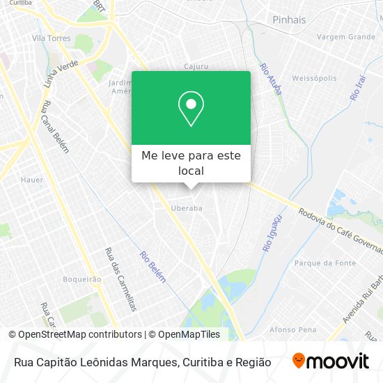 Rua Capitão Leônidas Marques mapa