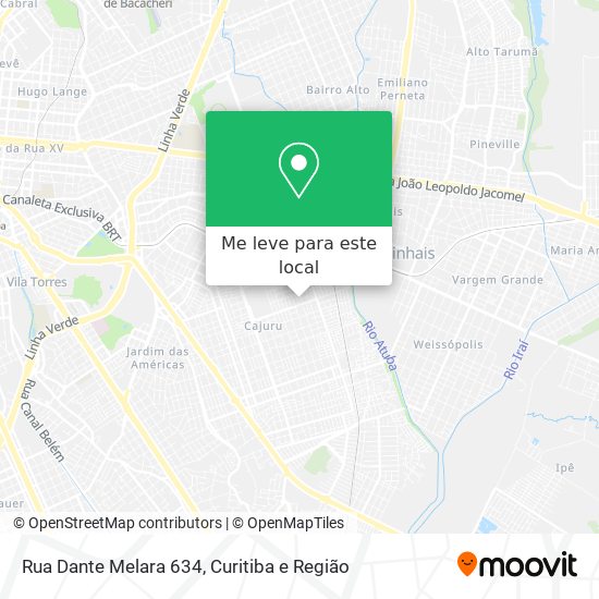 Rua Dante Melara 634 mapa