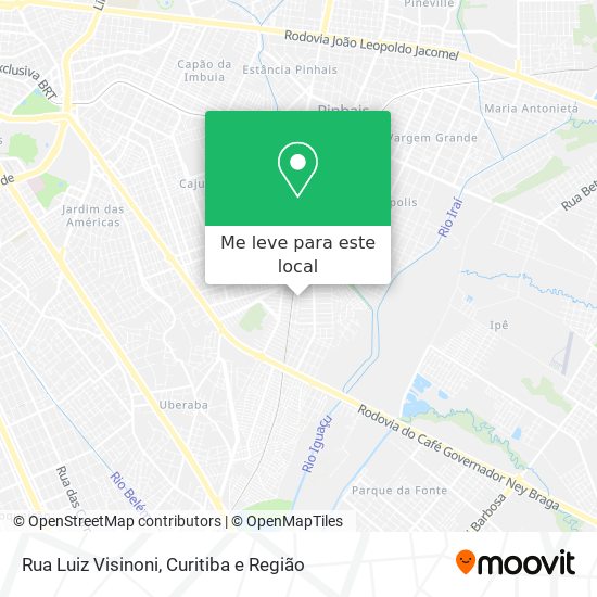 Rua Luiz Visinoni mapa