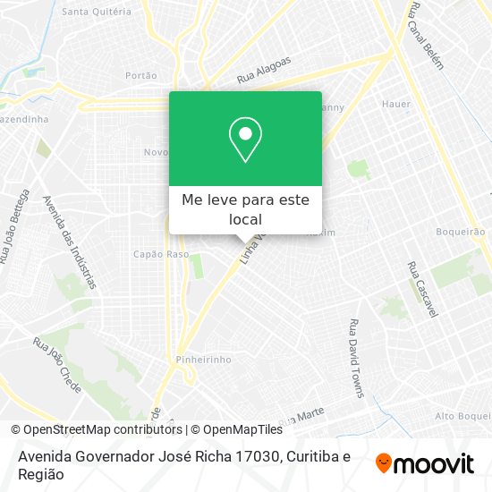 Avenida Governador José Richa 17030 mapa