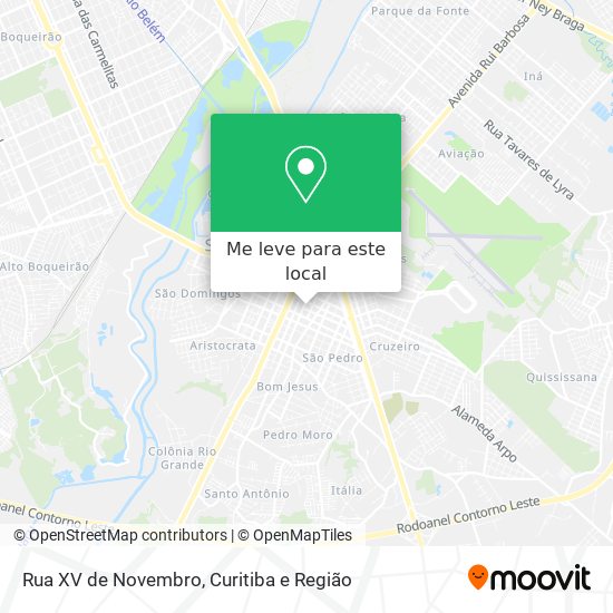 Rua XV de Novembro mapa