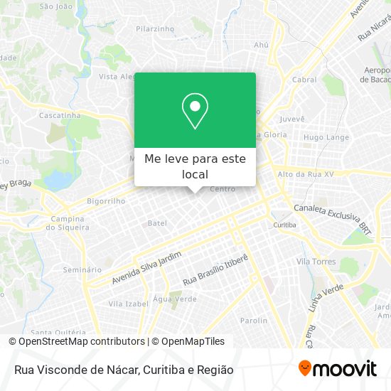 Rua Visconde de Nácar mapa