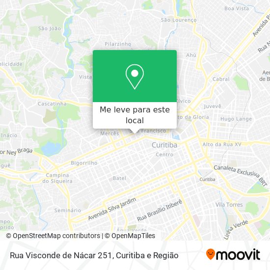 Rua Visconde de Nácar 251 mapa