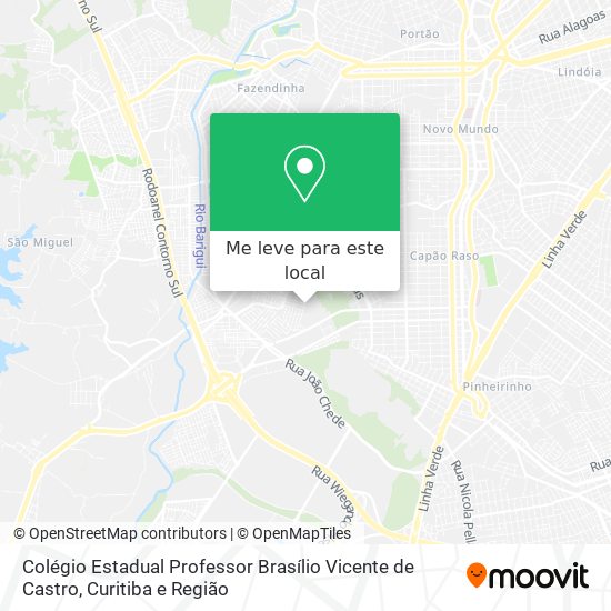 Colégio Estadual Professor Brasílio Vicente de Castro mapa