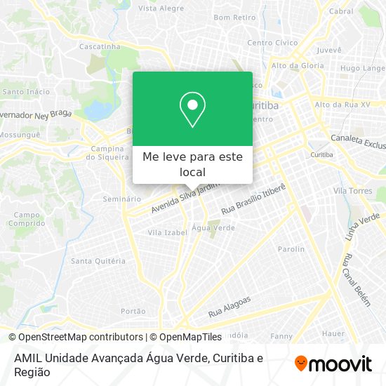 AMIL Unidade Avançada Água Verde mapa